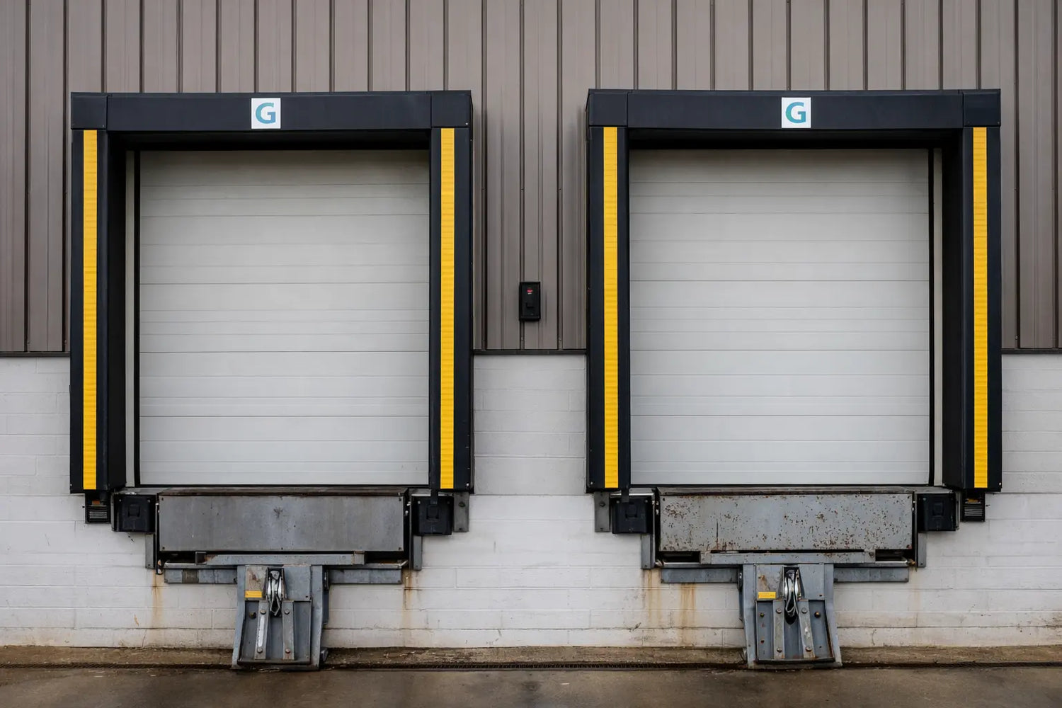 2 Dock Seals on a loading dock